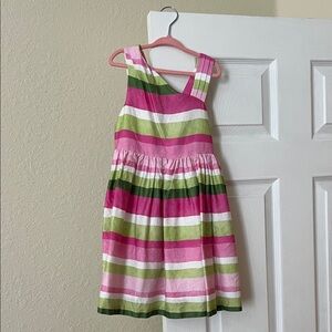 Mayoral Pink and Green Striped Kids Dress